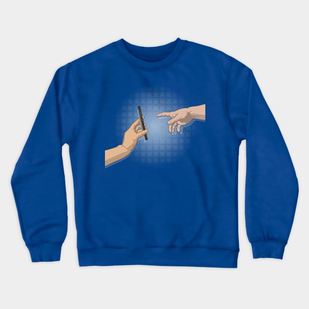 The Creation of Adam Crewneck Sweatshirt by boilingfrog